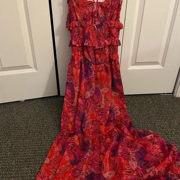 NWT Adrienne Midi Dress in Abstract Butterfly - MISA Los Angeles - Picture 3 of 5